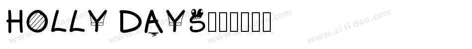 Holly Days字体转换